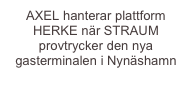 AXEL hanterar plattform HERKE när STRAUM provtrycker den nya gasterminalen i Nynäshamn