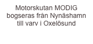 Motorskutan MODIG bogseras från Nynäshamn till varv i Oxelösund